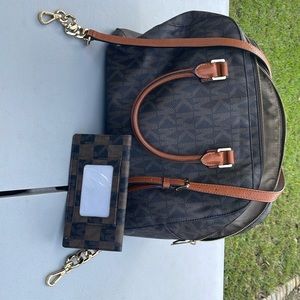 Michael Kors satchel medium size brown MK design
